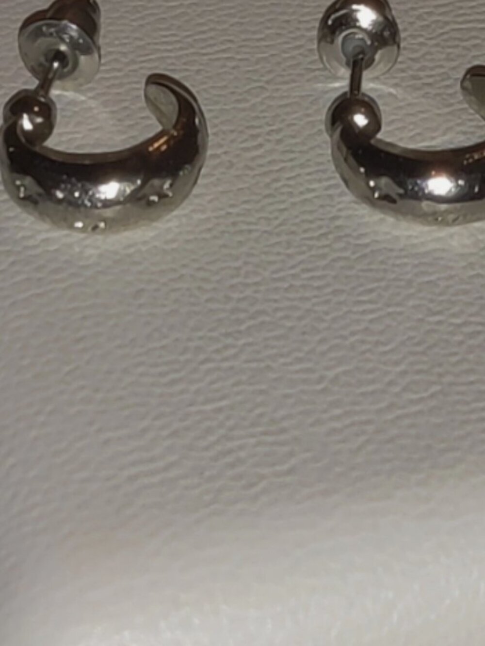 Star Hoop Earrings Silver Colored